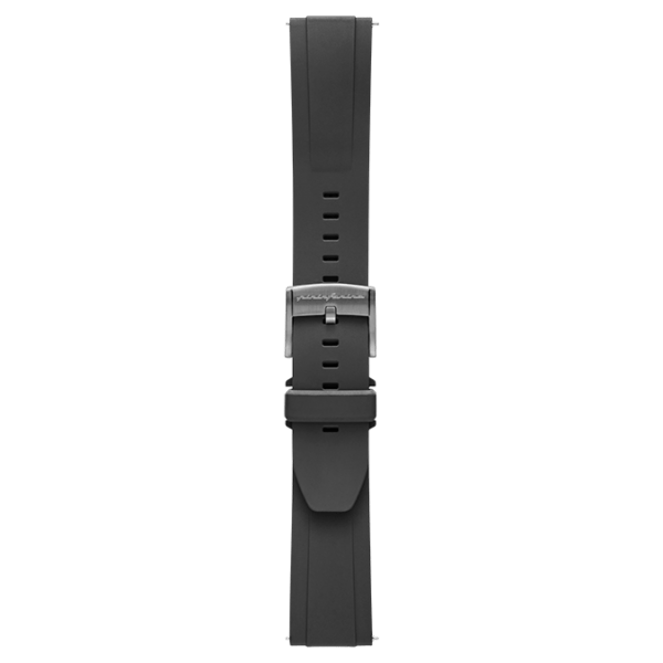 FKM Rubber 22mm Watch Strap - Black -