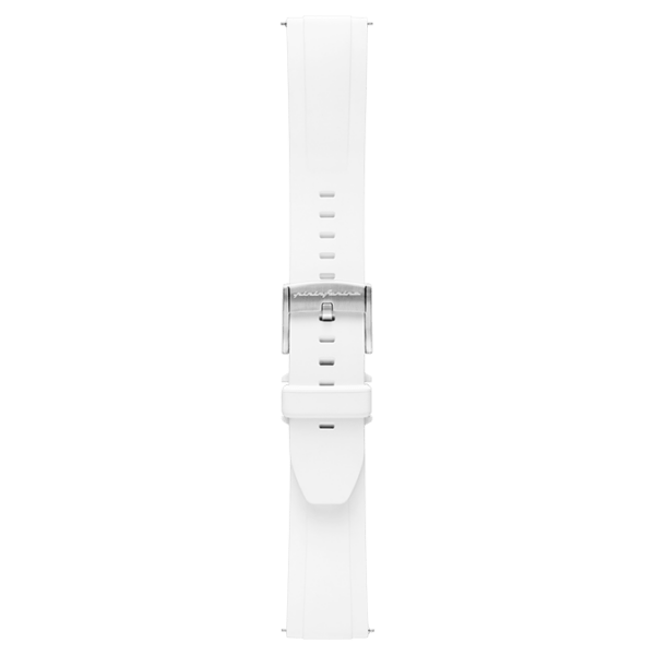 FKM Rubber 22mm Watch Strap - White -