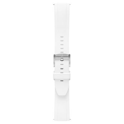 FKM Kautschuk-Uhrenarmband, 22 mm – Weiß
