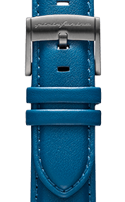 PININFARINA ECHTES ITALIENISCHES LEDERARMBAND 22MM – BLAU MIT STAHLENDENDE