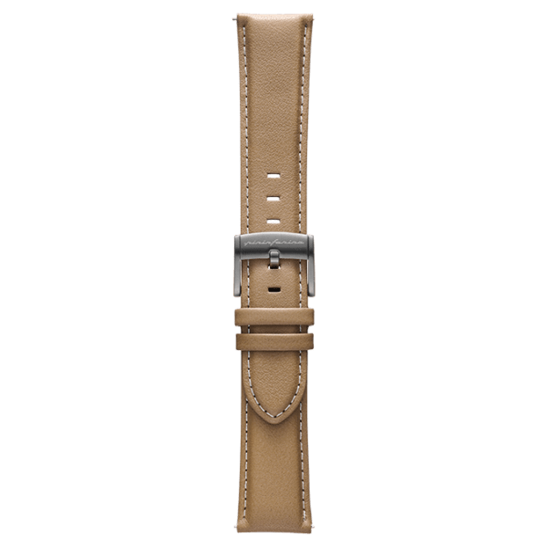 Genuine Italian Leather 22mm Watch Strap – Beige -